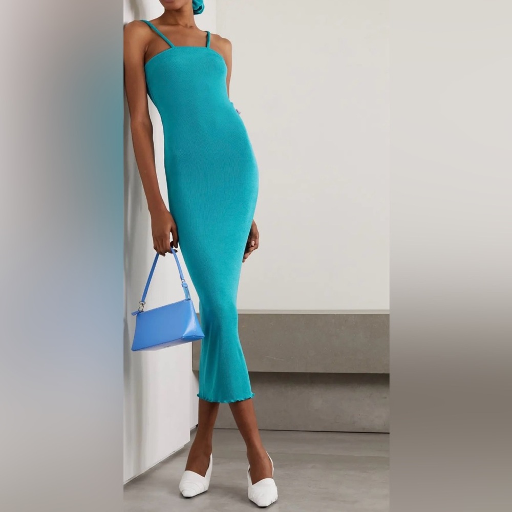 MAISON CLÉO Ursula Stretch-Cotton Maxi Dress Size 40/L